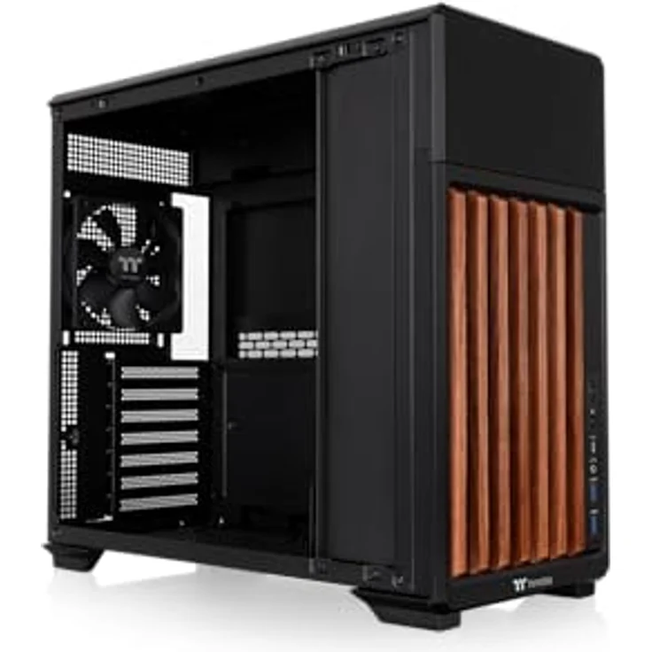 Thermaltake TR300 WS, Mid-Tower PC-Gehäuse mit Tempered Glass, 120mm Lüfter und Platz für bis zu 8 Lüfter, schwarz – Bild 1
