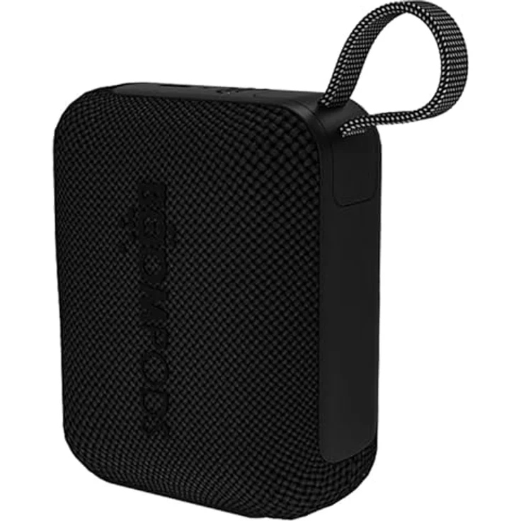 Boompods Beachboom Mini Black, Bluetooth Lautsprecher mit IPX7 Wasserfestigkeit, Selbstaufnahme-Taste und Dual-Pairing, Schwarz – Bild 1