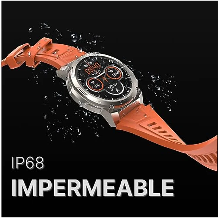 Hifuture GoMix2 Smartwatch : Herren Und Damen, 1.43 In AMOLED Display, IP68 Wasserdicht, Handgelenk Pulsuhr, Schrittzähler, 12 Tage Lange Batterie, Sportuhr Smart für Android Und iOS - Schwarz (Grau) – Bild 5