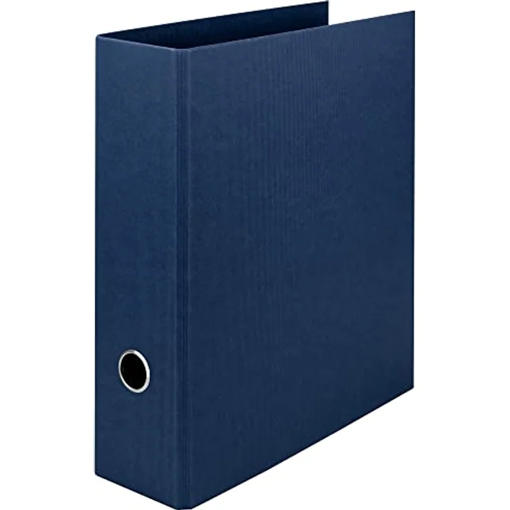 Rössler Aktenordner S.O.H.O., breit, handgefertigt, gerippte Struktur, A4, 8,5 cm, ohne Rückenschild, blau – Bild 2