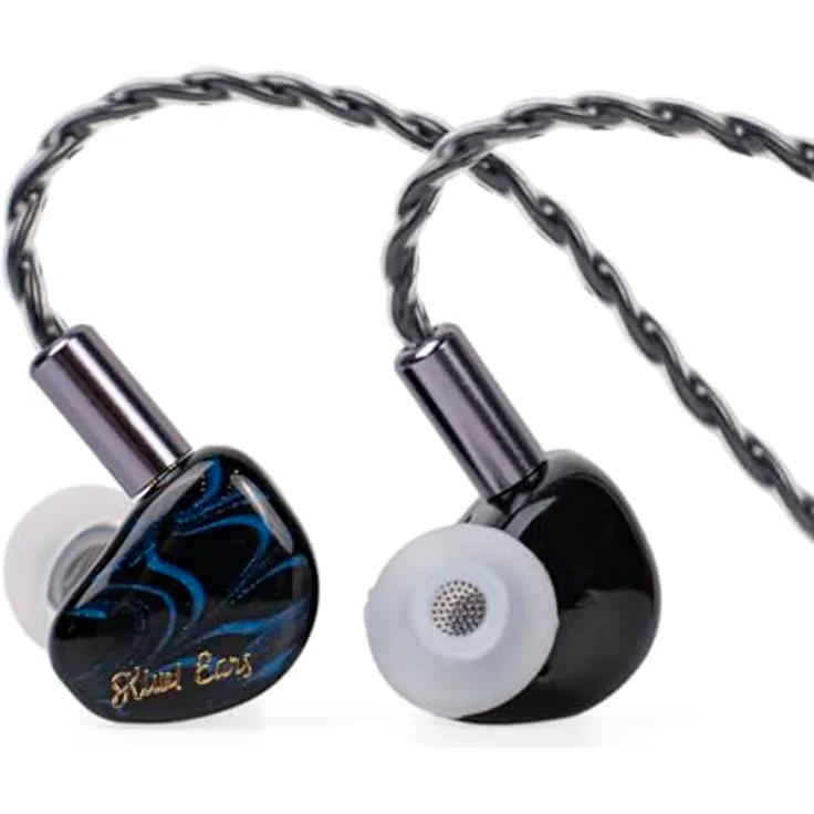 LINSOUL Kiwi Ears Cadenza, 10mm Beryllium Dynamischer Treiber IEM mit 3D-Druck und abnehmbarem 0.78 2pin 3.5mm Kabel, Blau