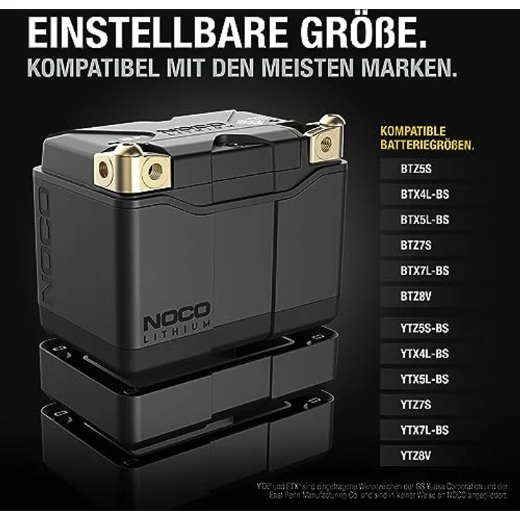 Noco NLP5 12V Powersport Batterie, 250A Startleistung mit fortschrittlichem Batteriemanagementsystem – Bild 5