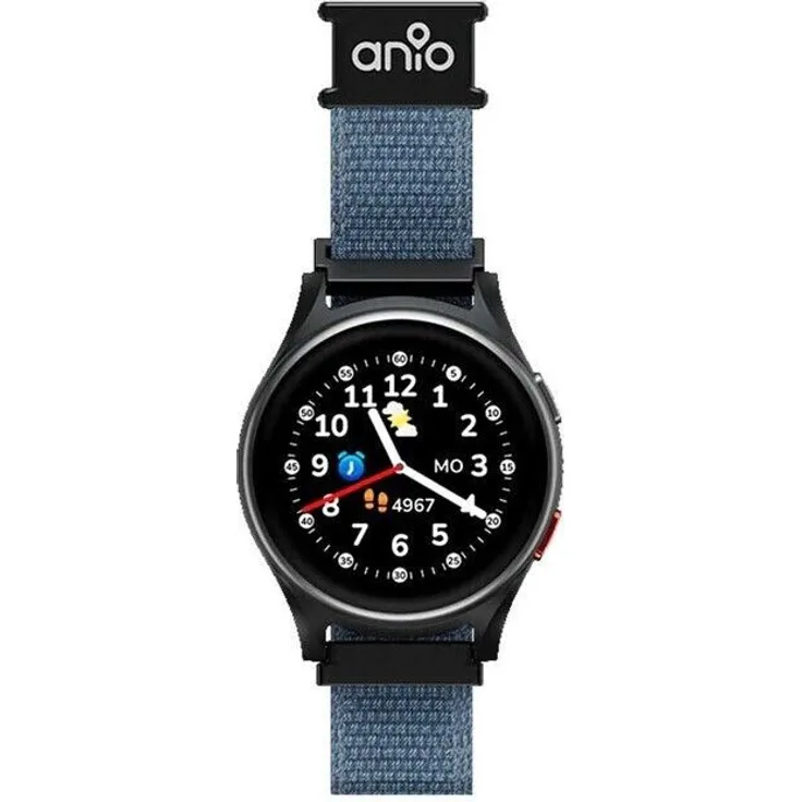 Anio 6 Kinder Smartwatch Blau – GPS, Fitnesstracker, Anruf & Schulmodus