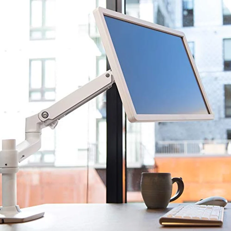 ERGOTRON 45-490-216 LX LCD Arm für Tischmontage bis 81cm 32Zoll Display anheben bis 33cm 2,3-11,3kg belastbar VESA 45x75 100x100mm weiß – Bild 3
