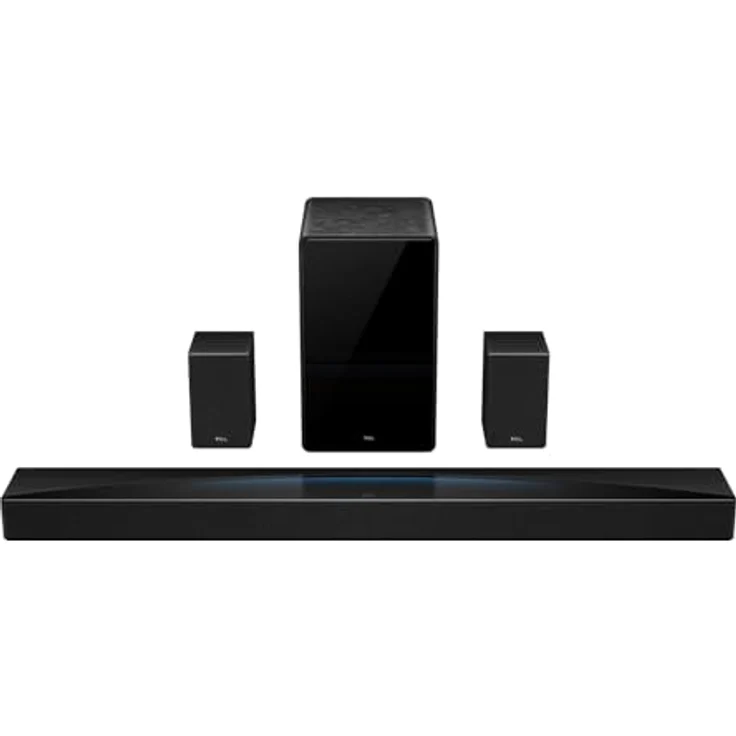 TCL Q85H Pro 7.1.4 Kanal Soundbar mit Dolby Atmos, 860W, HDMI eARC 2.1, Bluetooth 5.1 und drahtlosem Subwoofer, Wandmontierbar, kompatibel mit Apple Airplay – Bild 1