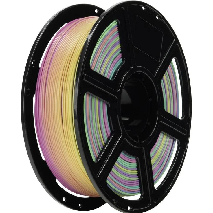 Renkforce RF-6838890 Filament PLA Highspeed, 1,75 mm, 1 kg, mehrfarbig, Regenbogen-Farbverlauf, für 3D-Druck