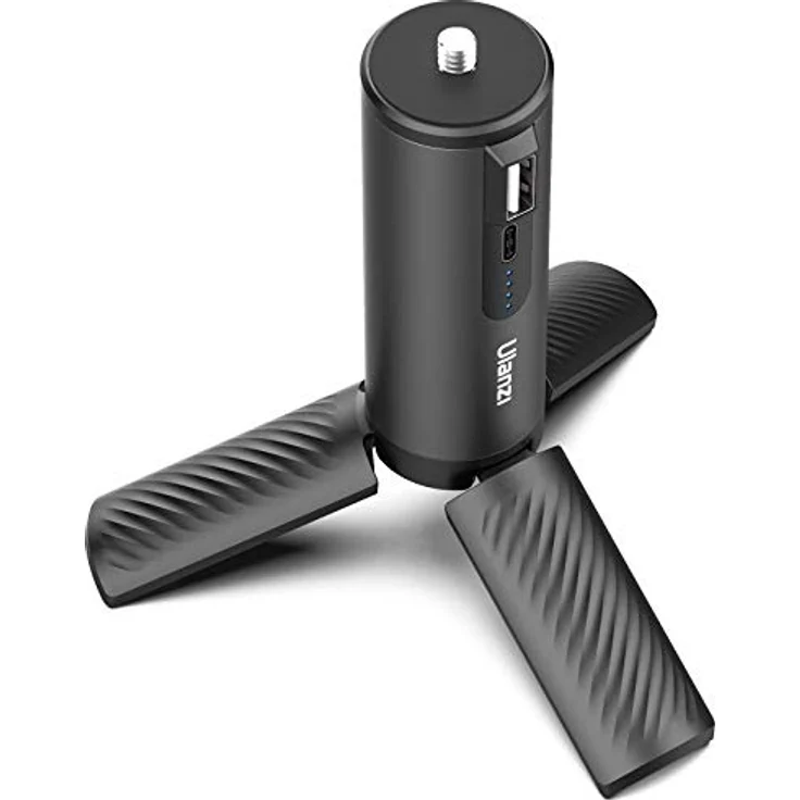 Ulanzi BG-4 Mini-Dreibeinstativ, Metall Schwarz mit integrierter Powerbank-Funktion und 12,6 cm verstellbarer Länge – Bild 3