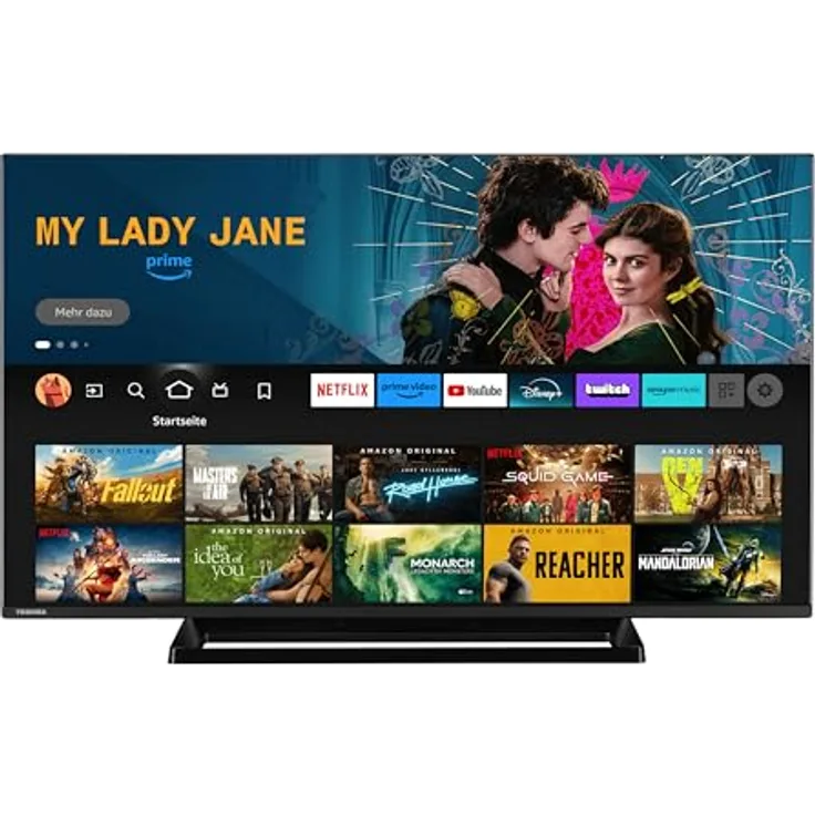 Toshiba 43 Zoll Fernseher Fire TV (4K UHD Smart TV, HDR Dolby Vision, Triple-Tuner, Alexa Built-In, Sound by Onkyo) 43UF3F63DAZ, Schwarz