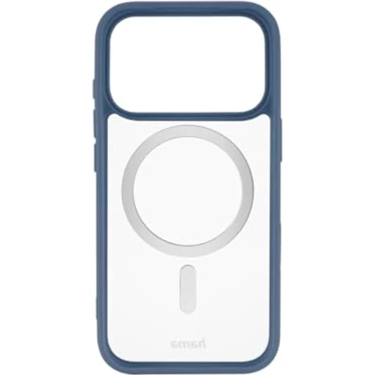 Hama Handyhülle für iPhone 17 Pro und MagSafe, magnetisches Case mit Kantenschutz, Kameraschutz und Anti-Rutsch-Oberfläche, durchsichtig/blau – Bild 3