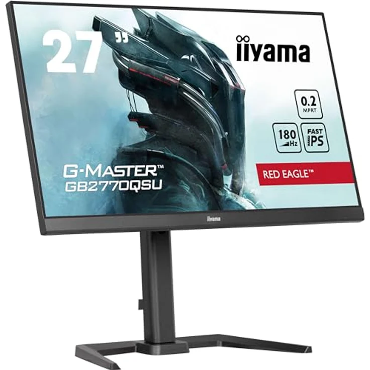 iiyama G-Master Red Eagle GB2770QSU-B6 27" Fast-IPS Gaming Monitor WQHD 180Hz HDMI DP USB3.2, Schwarz – Bild 5