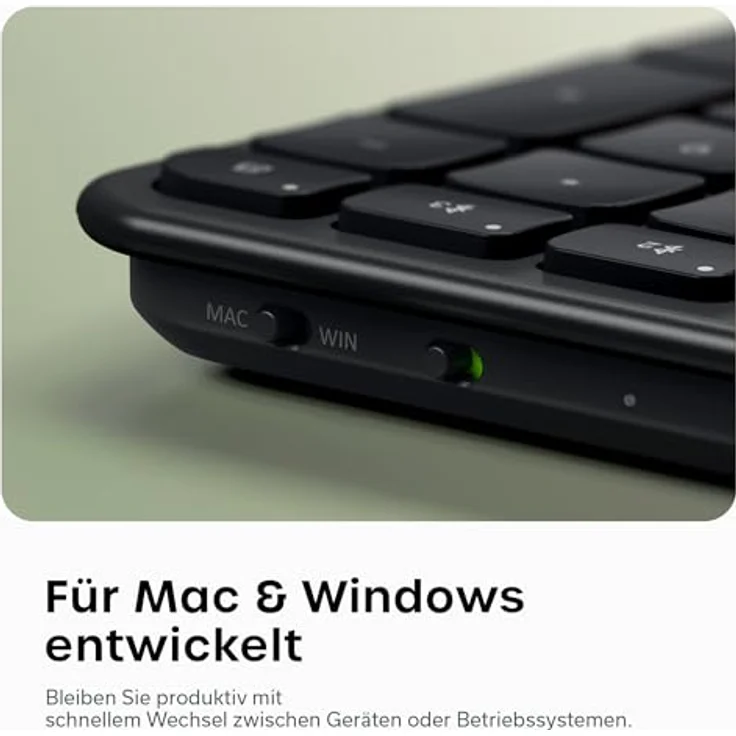 Satechi EX3 Slim, Kabellose Tastatur mit Full-Size-Layout und 4-in-1-Wireless-Konnektivität, Englisch (US), Schwarz – Bild 8