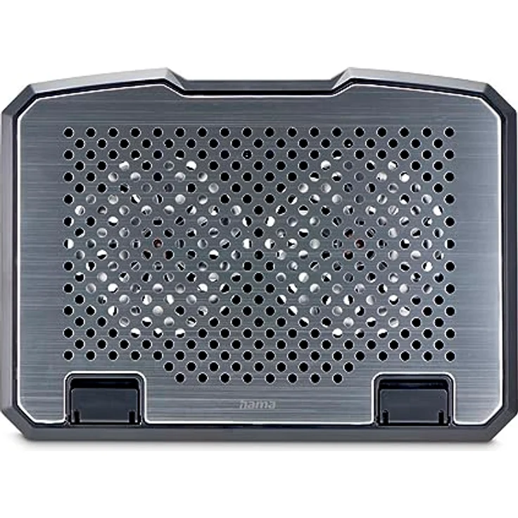 Hama Laptop-Kühler Aluminium, neigbar, leise, 2 Lüfter, bis 40 cm (15,6), SW – Bild 1