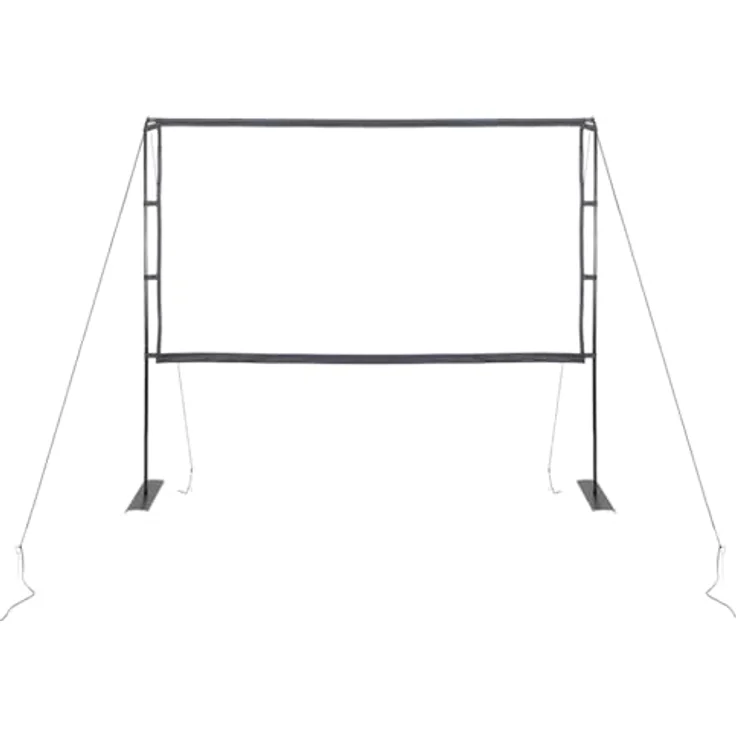 vidaXL Beamer Leinwand mit Ständer 108 Zoll 16:9, portable Projektionswand mit mattem Bildschirm und stabilen Doppelständern, ideal für Heimkino und Präsentationen – Bild 3