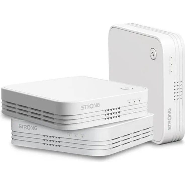 Strong MESHTRIPACK1200 Wi-Fi Mesh Home Kit 3 PACK 1200, Powerline, Weiss