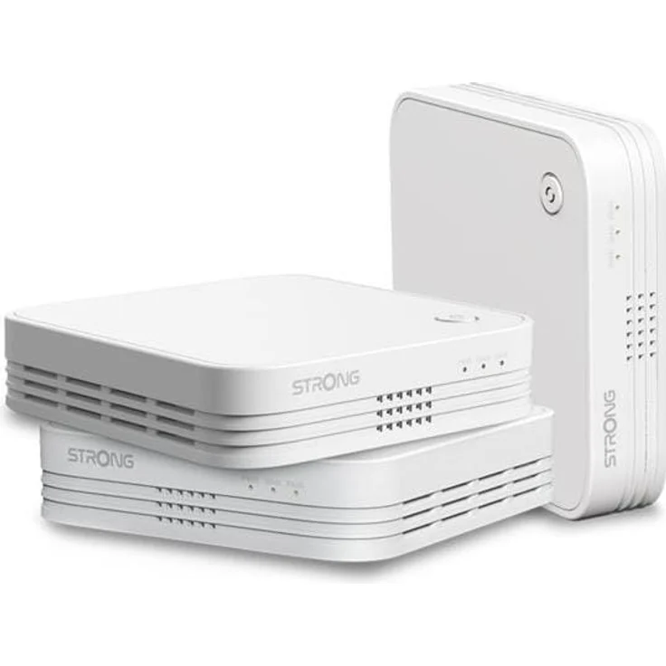 Strong MESHTRIPACK1200 Wi-Fi Mesh Home Kit 3 PACK 1200, Powerline, Weiss – Bild 1