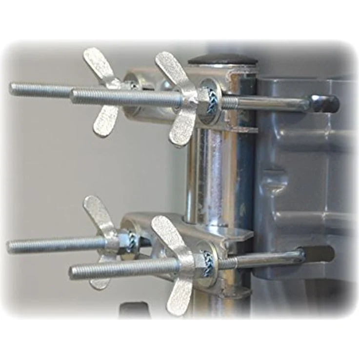 PremiumX DELUXE SAT Anlage 100cm Aluminium Hellgrau für 4 Empfänger, inkl. Green Diamond Quad LNB und 8 F-Steckern – Bild 3