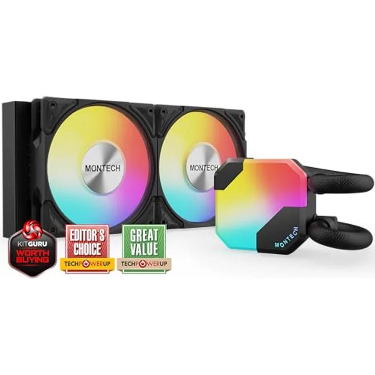 Montech Kit Watercooling AIO HyperFlow RGB - 240mm (Noir) - Montech Wasserkühlung HyperFlowARGB240BNEW