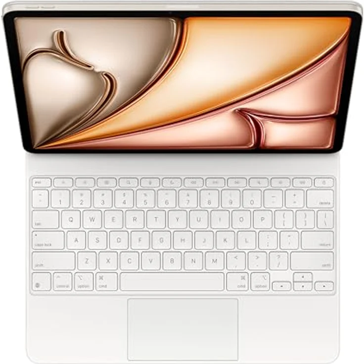 Apple Magic Keyboard Case für 13" iPad Air (M3), integriertes Trackpad, 14 Funktionstasten, Pass Through USB-C, Englisch (USA) – Weiß – Bild 2