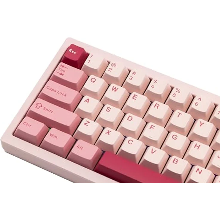 CutiePcs WOBKEY Zen 65 Mechanische Tastatur, CNC-Aluminiumgehäuse, Hot-Swappable, Tri-Mode (BT/2,4G/USB-C), RGB-Beleuchtung, für Mac & Windows geeignet (Lite Pink) – Bild 2