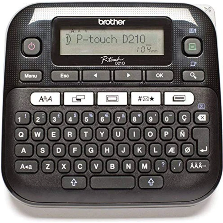 Brother PT-D210VP Beschriftungsgerät inklusive Netzadapter und Transportkoffer (für 3,5 bis 12 mm breite TZe-Schriftbänder, bis zu 20 mm-Sek. Druckgeschwindigkeit) – Bild 2