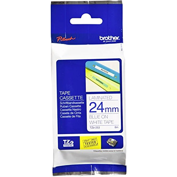 Brother TZE-253 Druckerzubehör blue white original – Bild 2
