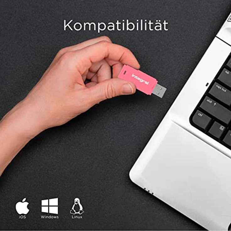 Integral 128GB Neon USB Stick 2.0 Schlüsselanhänger – Bild 3
