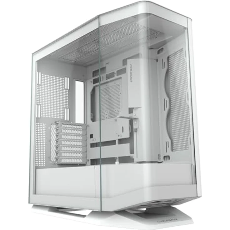 COUGAR FV270 Midi-Tower PC-Gehäuse, gehärtetes Glas, RGB-Beleuchtung, Weiß, für E-ATX-Motherboards – Bild 2