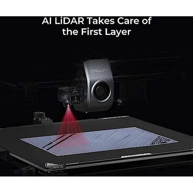 Creality K1 Max 3D Drucker, 300x300x300 Großes Bauraum 3D Printer mit AI LiDAR AI Kamera, 600mm/s Druckgeschwindigkeit, Beschleunigung von 20000mm/s², Selbsttest mit einem Fingertipp – Bild 3