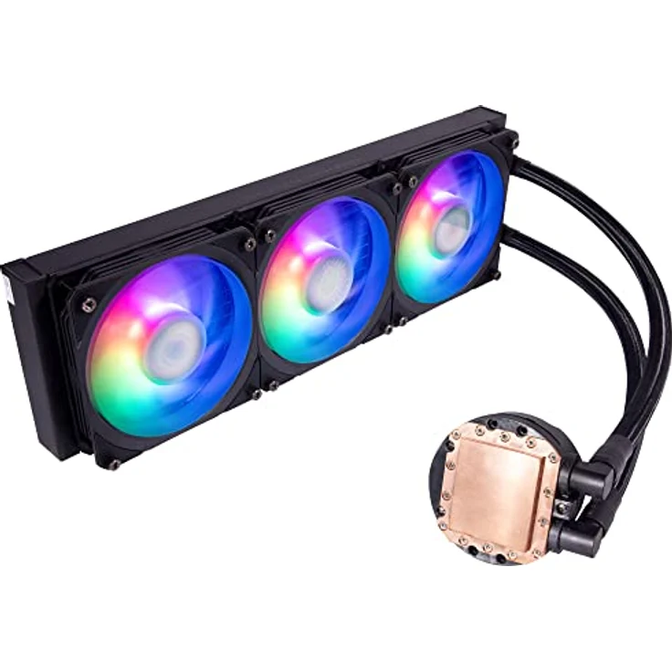Cooler Master MasterLiquid PL360 Flux CPU-Kühler - AIO Wasserkühlung mit 3 x 120mm Lüfter, 360mm Kühler inkl. ARGB-Controller (2te Generation) - AMD- und Intel-kompatibel – Bild 4