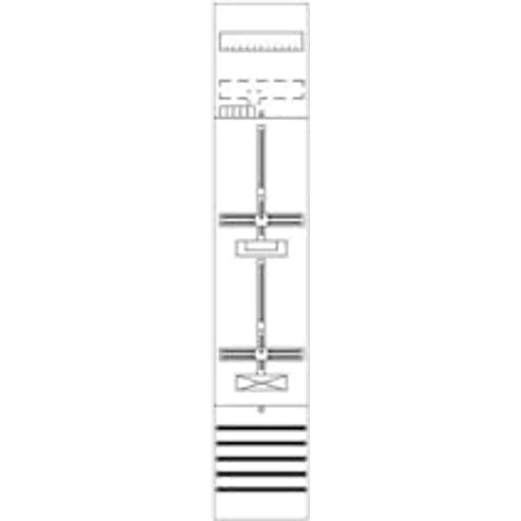 ABB Striebel & John Zählerfeld 9RE 1Z1R DF19C11, vorverdrahtet, grau, 1 Zählerplatz, IP2XC, 250 mm Breite, 1350 mm Höhe