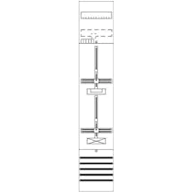 ABB Striebel & John Zählerfeld 9RE 1Z1R DF19C11, vorverdrahtet, grau, 1 Zählerplatz, IP2XC, 250 mm Breite, 1350 mm Höhe – Bild 1