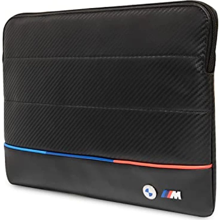 CG Mobile BMW Carbon PU Hülle mit kontrastierender dreifarbiger Schutztasche 14 Zoll kompatibel mit MacBook Intel® UHD Grafik/Windows/HP/Value Top Load Tasche/Arbeit, Schule usw. – Bild 2
