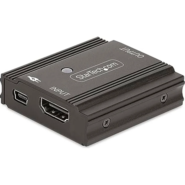 StarTech.com 10m 8K 60Hz HDMI Verstärker, Aktive HDMI 2.1 Verlängerung und Video Signalverstärker bis zu 8K 60Hz/4K 144Hz, Kompakter HDMI Kabel Extender/Booster, HDMI Repeater (33FT-8K-HDMI-BOOSTER) – Bild 1