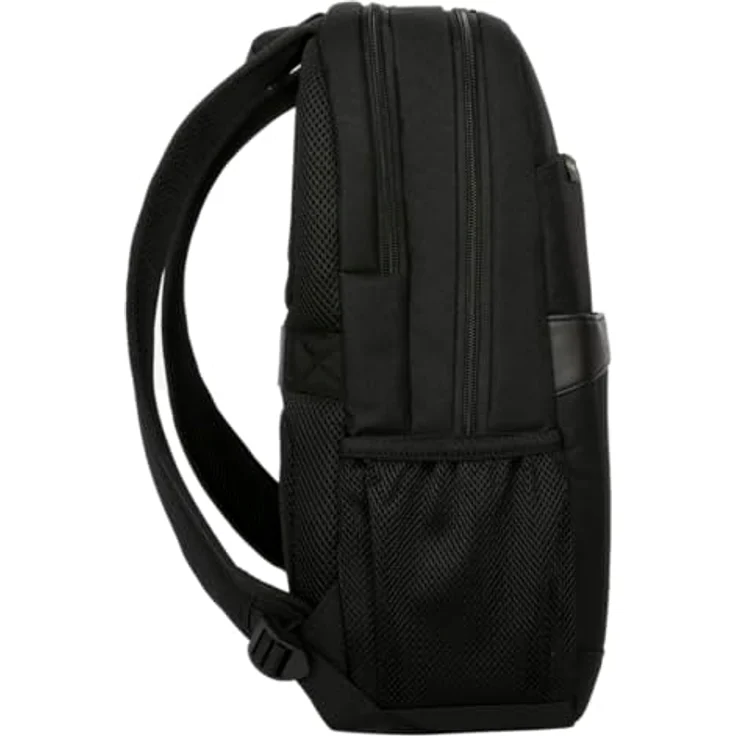Targus GeoLite EcoSmart Advanced Backpack 15.6", Notebooktasche für 14-16 Zoll Laptops, Schwarz, aus recyceltem Material, wasserabweisend, mit Trolley-Gurt und gepolstertem Rückenteil – Bild 3