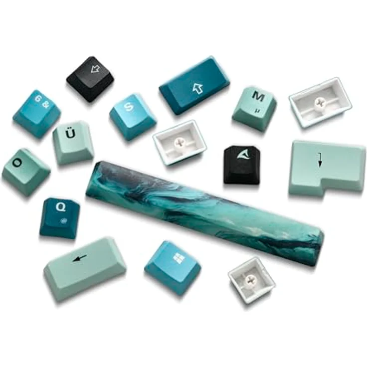 Sharkoon SKILLER SGK50 S3 Design Bundle D4, Tastatur Zubehörset mit PBT-Tastenkappen, speziell für deutsche Tastatur-Layouts, Mausmatte mit abgenähten Rändern – Bild 5