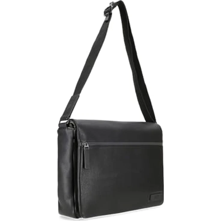 Jost Riga Messenger mit 40 cm Laptopfach, Kunstleder, schwarz – Bild 6