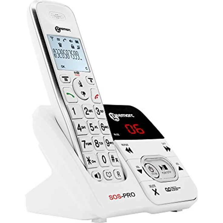 Geemarc AmpliDECT 295 SOS PRO schnurloses Großtastentelefon mit mobiler Freisprecheinrichtung (+Anrufbeantworter+ - Deutsche Version – Bild 4
