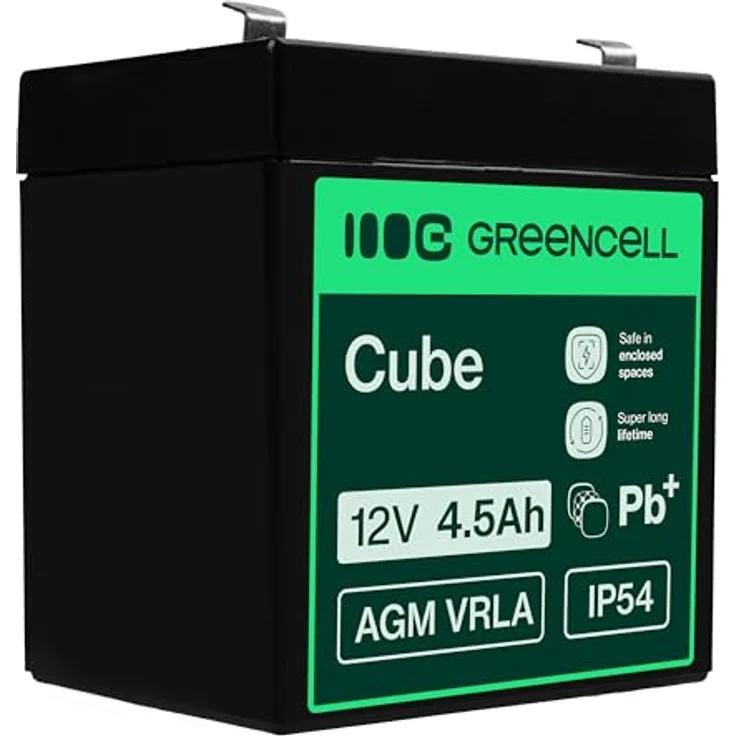 Green Cell® AGM 12V 4,5Ah Vlies Batterie, VRLA Bleiakku für Elektro Spielzeug, Alarm und Notstrom, wartungsfrei und zyklenfest – Bild 1