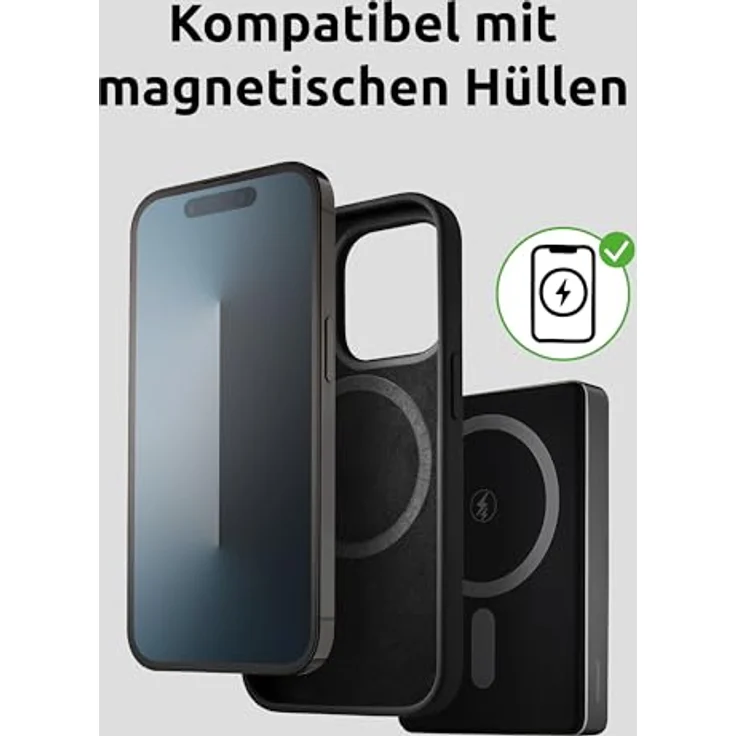 Intenso MW10000 Magnetische Powerbank 10000 mAh, MagSafe kompatibel, Wireless Charging 15W, USB-C PD 20W, Grau – Bild 4
