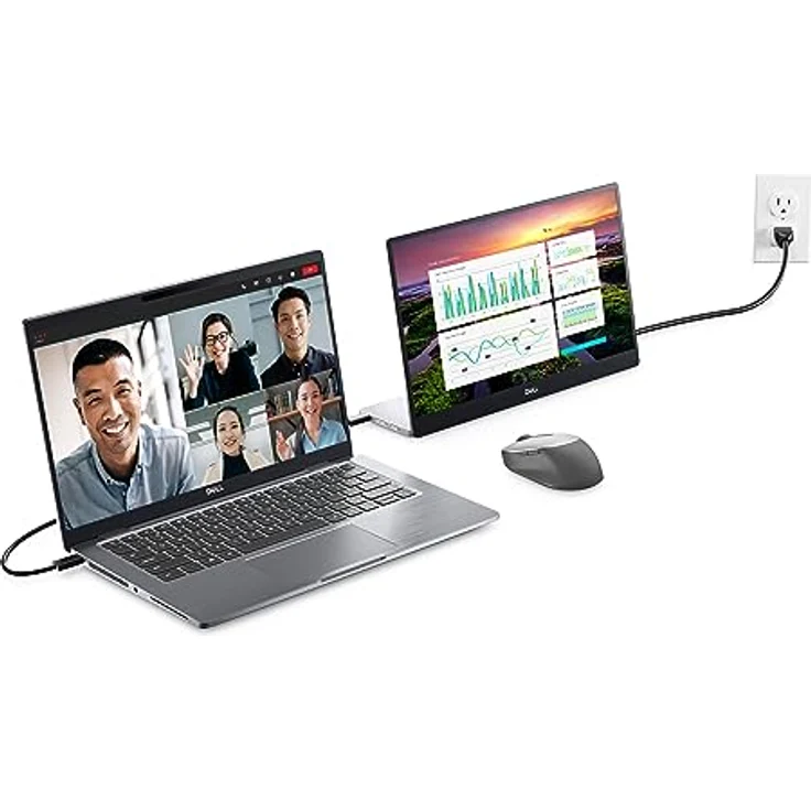 Dell P1424H 14 Zoll Full HD (1920x1080) Portabler Monitor, 60Hz, IPS, 6ms, 2x USB-C, 3 Jahre Garantie, Silber – Bild 3
