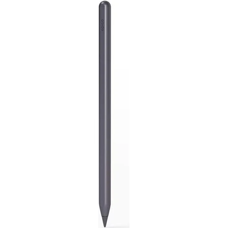 Epico Stylus Pen, Eingabestift mit magnetischer kabelloser Aufladung, grau, kompatibel mit iPad, 9 Stunden Akku-Laufzeit