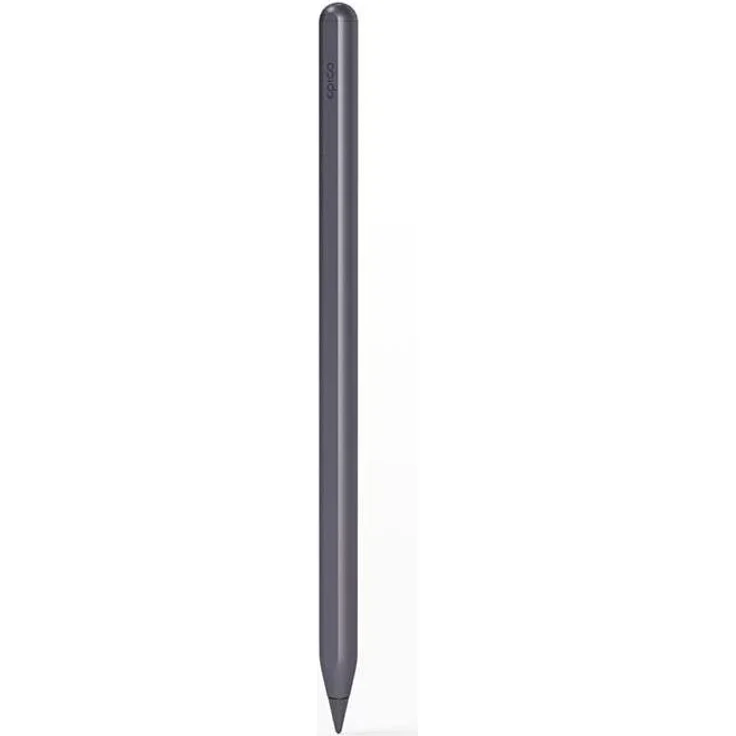 Epico Stylus Pen, Eingabestift mit magnetischer kabelloser Aufladung, grau, kompatibel mit iPad, 9 Stunden Akku-Laufzeit