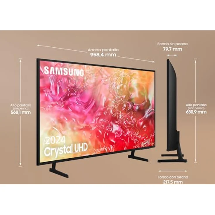 Samsung TU43DU7105 4K Ultra HD LED 43' Smart TV mit PurColor, Q-Symphony und SmartThings Integration – Bild 2