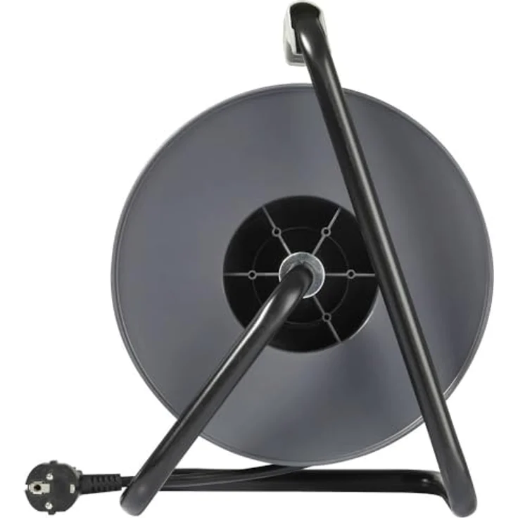 Sygonix SY-5655928 Kabeltrommel 50 m Schwarz Schutzkontakt-Stecker, Verlängerungskabel mit 4 Schutzkontakt-Steckdosen und Überhitzungsschutz – Bild 4