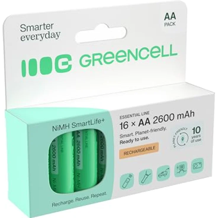Green Cell 4x AA HR6 Ni-MH Akku mit 2600 mAh Kapazität – Bild 2
