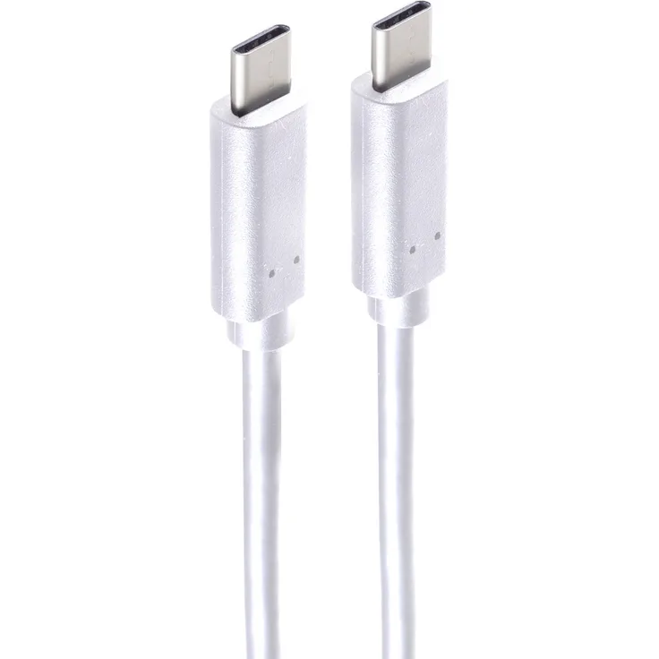 Shiverpeaks BS13-48016, 0,5 m USB-C Kabel, 20 Gbit/s, weiß, bidirektionale Datenübertragung & 60 Watt Schnellladung