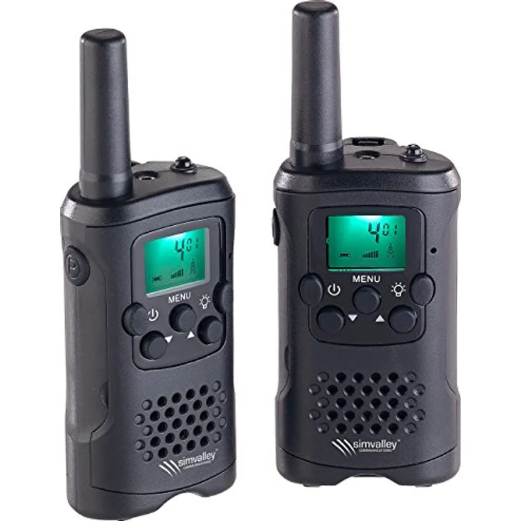 Simvalley Communications Walkie Talkie: 2er-Set PMR-Funkgeräte mit Vox, 10 km – Bild 2