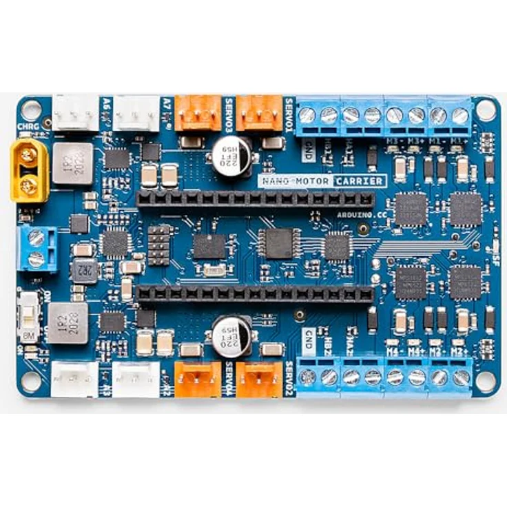 Arduino Nano Motorträgerplatte (ABX00041), Motorsteuerung mit 9-Achsen IMU, 4 Motoranschlüssen, integrierter Batterielader – Bild 3