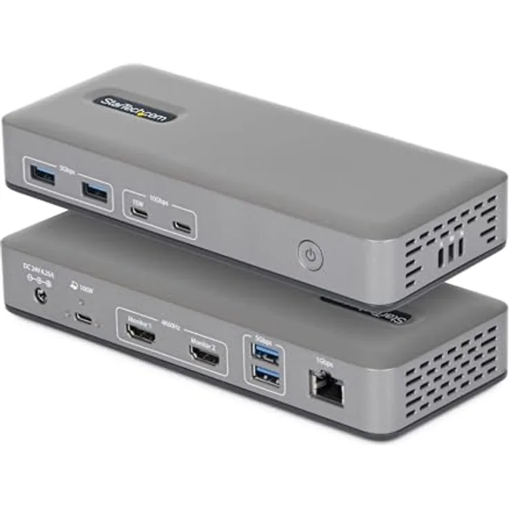 StarTech.com USB-C Dock 2x HDMI 4K60, Laptop-Dockingstation mit 1GbE und 100W PD