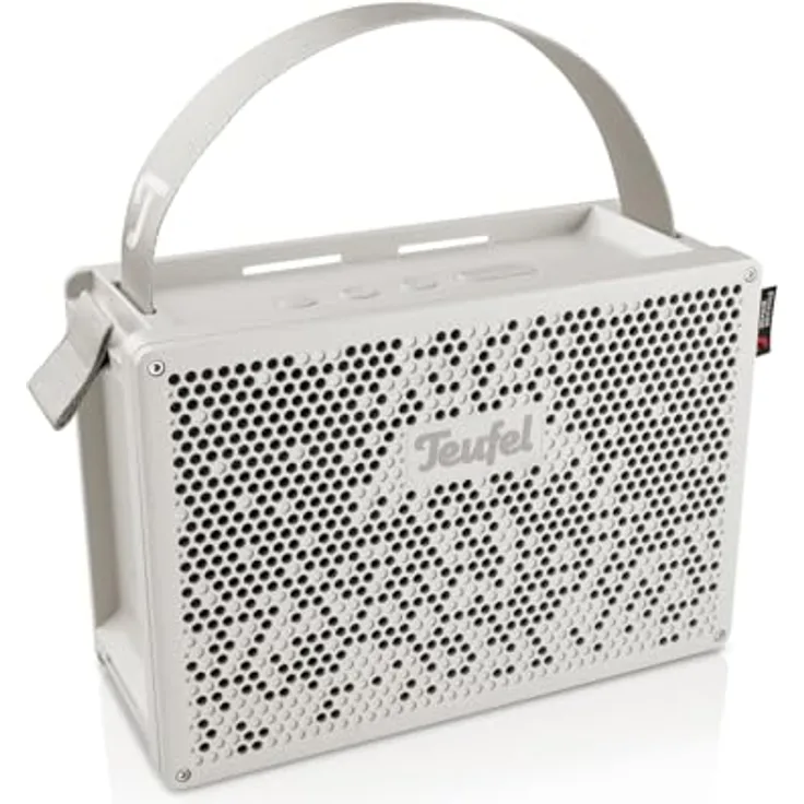 Teufel Mynd 50 % recyceltem Kunststoff wasserdicht Bluetooth tragbarer Speaker warm white